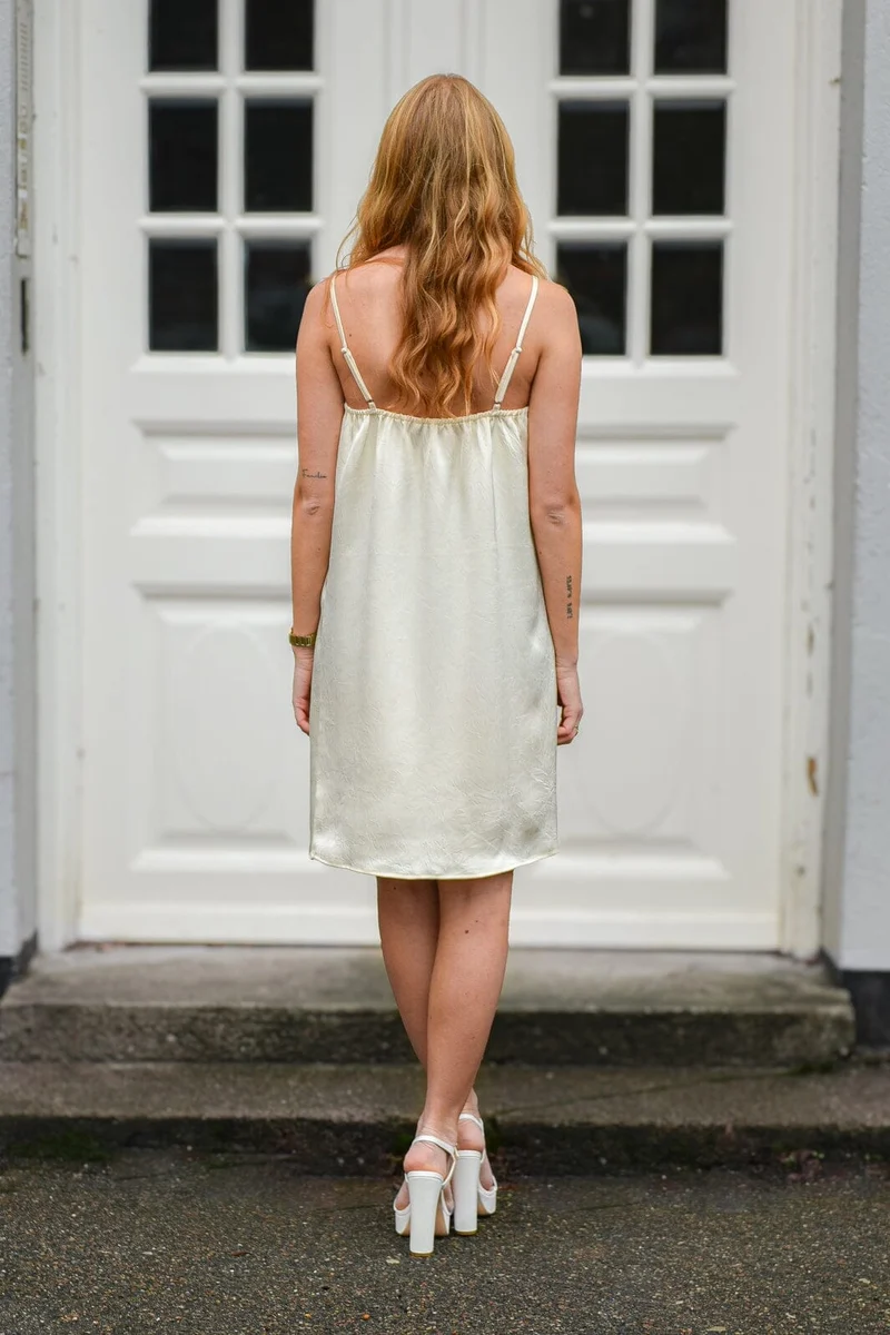 A-View - Emily Strap Dress AV8290 - 069 - Pale Yellow