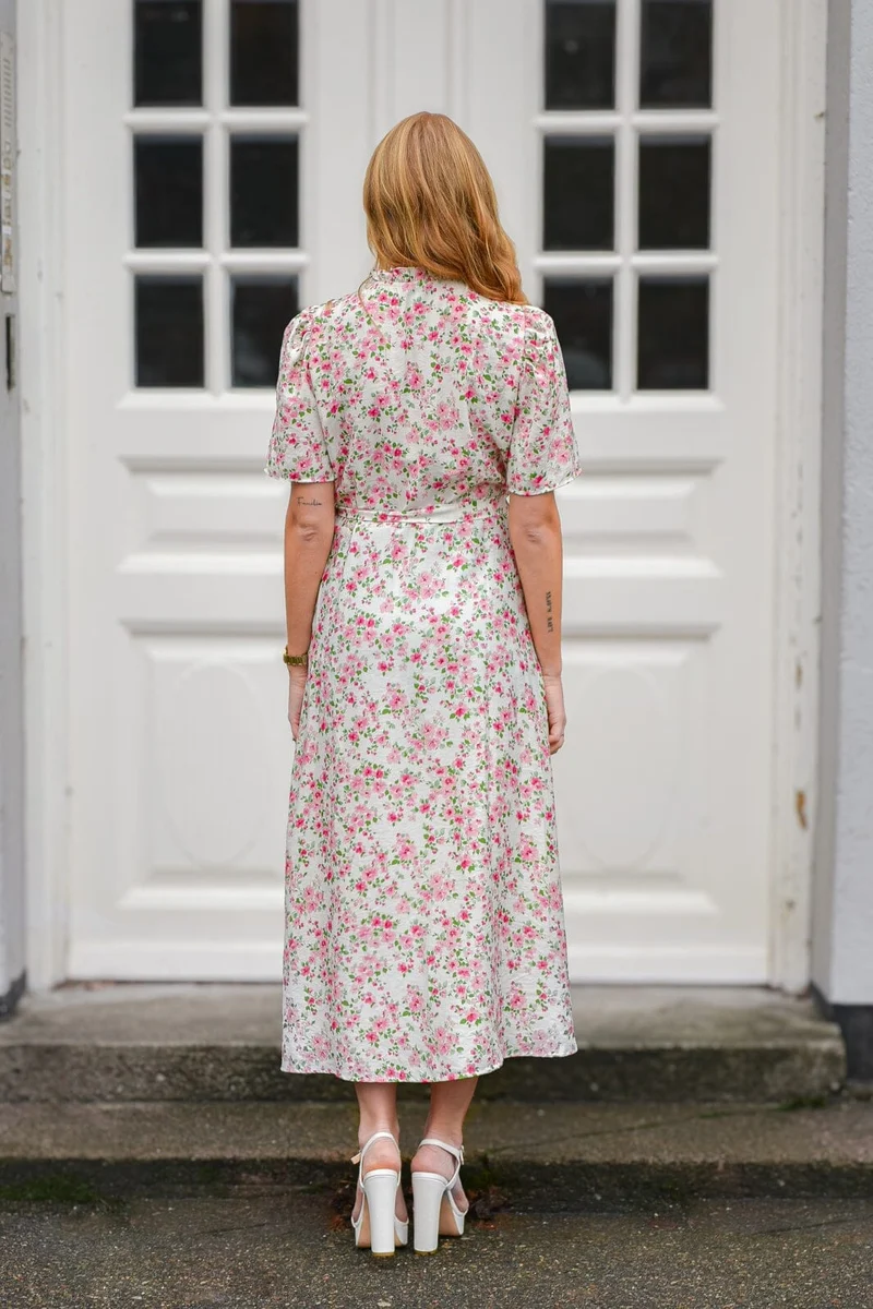 A-View - Peony Dress AV4461-V - 199 - White/Pink