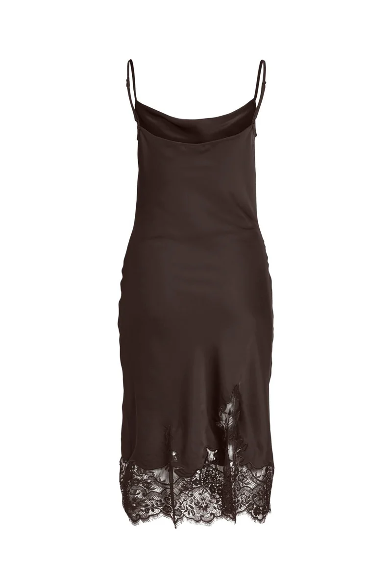 Vila - Visabel Strap Dress - 5094203 Coffee Bean