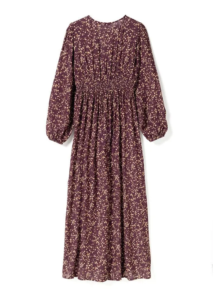 Noella - N-Lilith Maxi Dress 16430001 - 1518 - Donata Winetasting Print