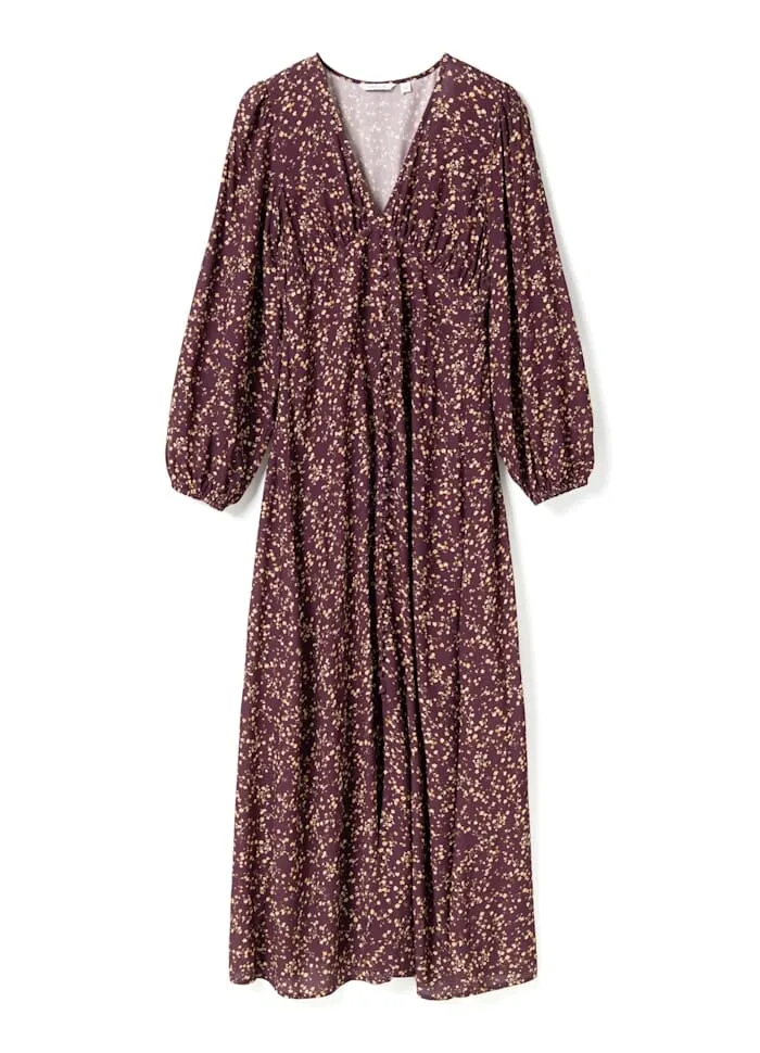Noella - N-Lilith Maxi Dress 16430001 - 1518 - Donata Winetasting Print