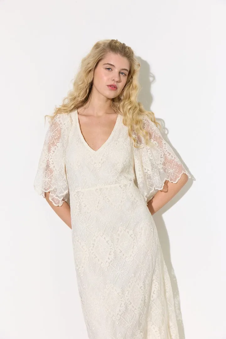 Hunkøn - Lulu Lace Dress 26312 - Cream Lace