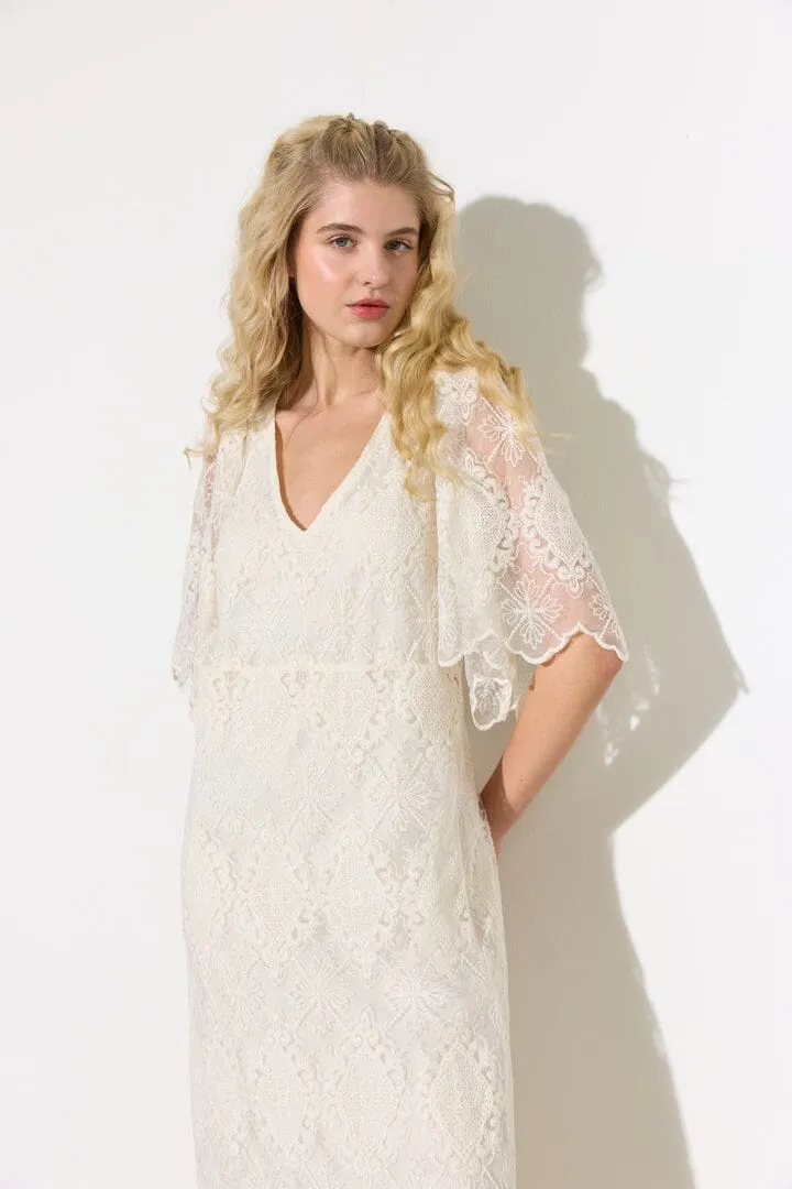 Hunkøn - Lulu Lace Dress 26312 - Cream Lace
