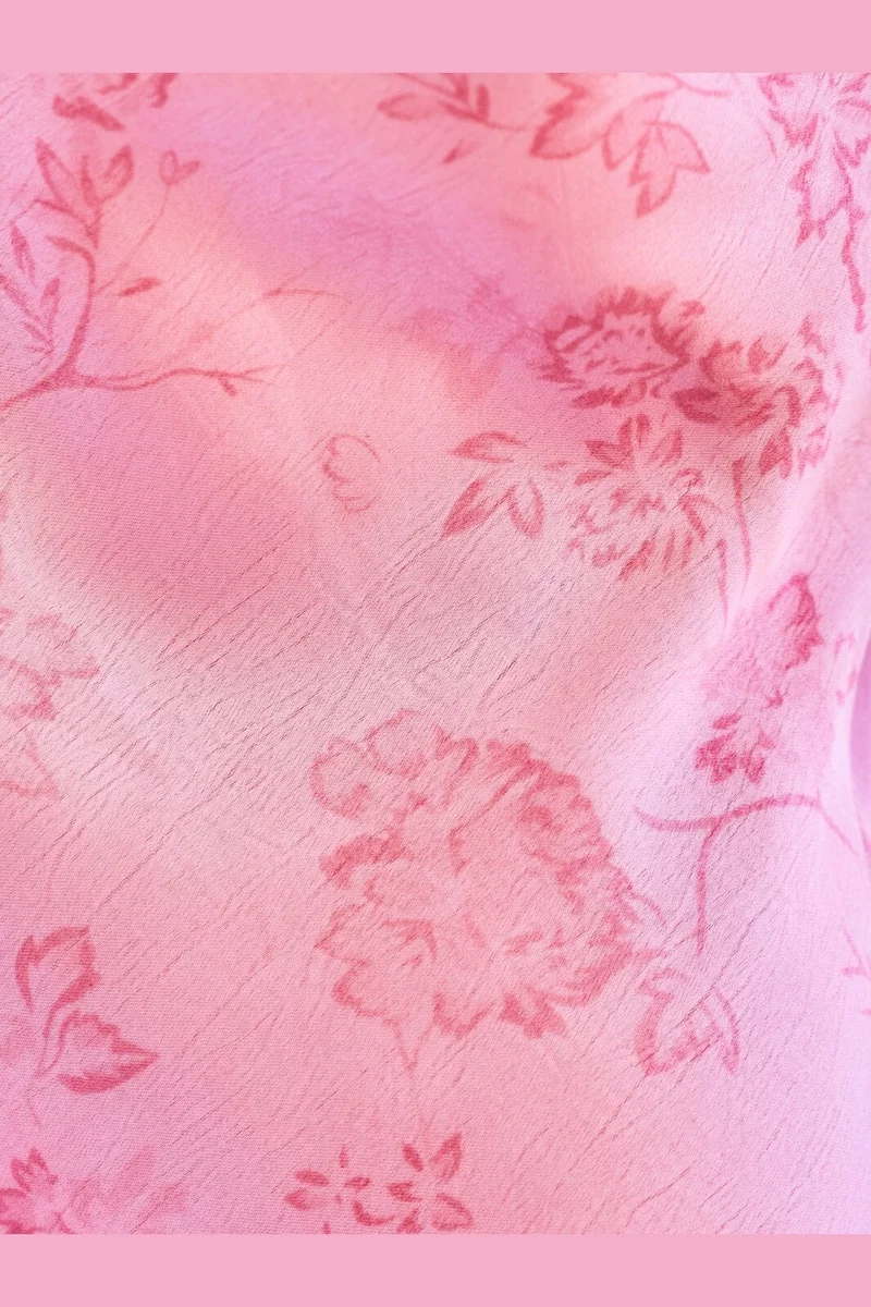 Neo Noir - Fiona Pattern Satin Dress 168367 - 754 - Light Pink