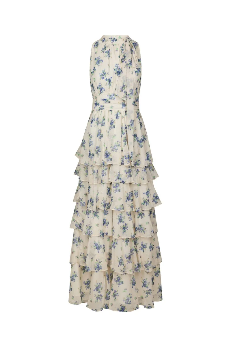 Neo Noir - Marli Amazing Chiffon Rose Dress 167706 - 145 - Light Blue