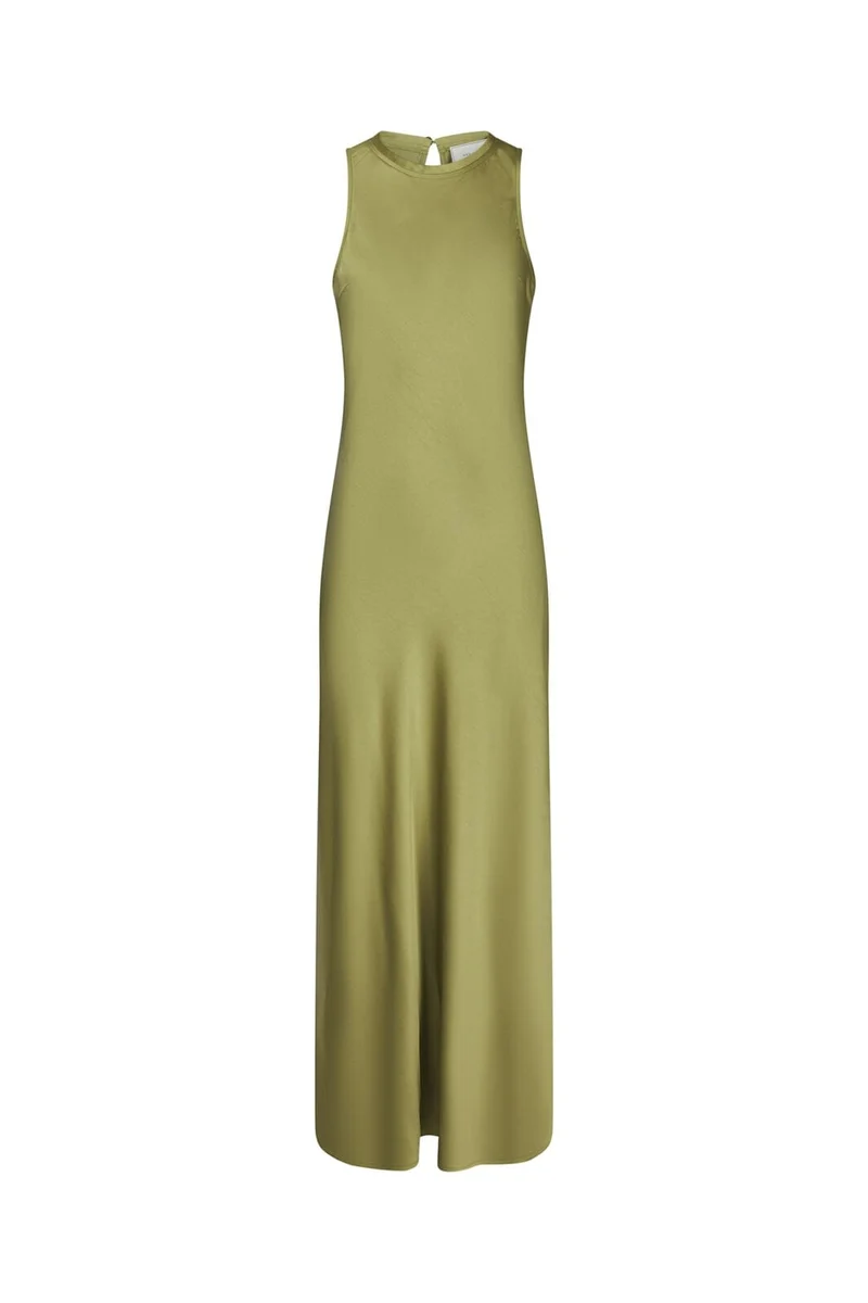 Neo Noir - Celinie Heavy Sateen Dress 165621 - 340 - Sage Green