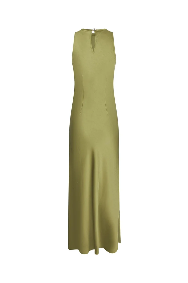Neo Noir - Celinie Heavy Sateen Dress 165621 - 340 - Sage Green
