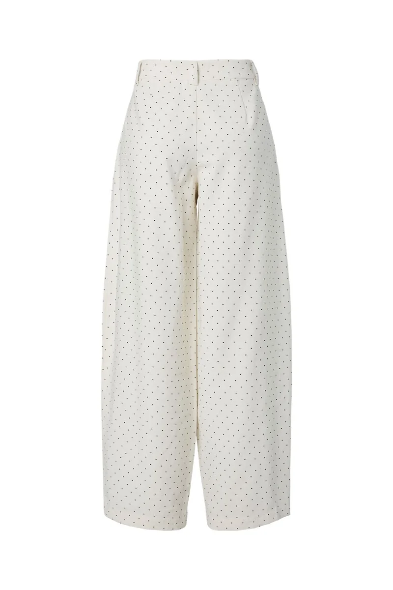YAS - Yasdotly Barrel Pant - 5067493 Star White W. Black Dots