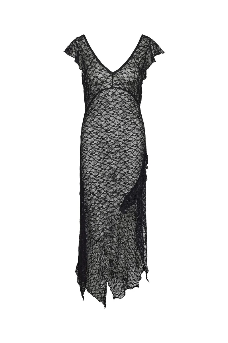 Noisy May - Nmlacey C/S Maxi Dress - 4845489 Black