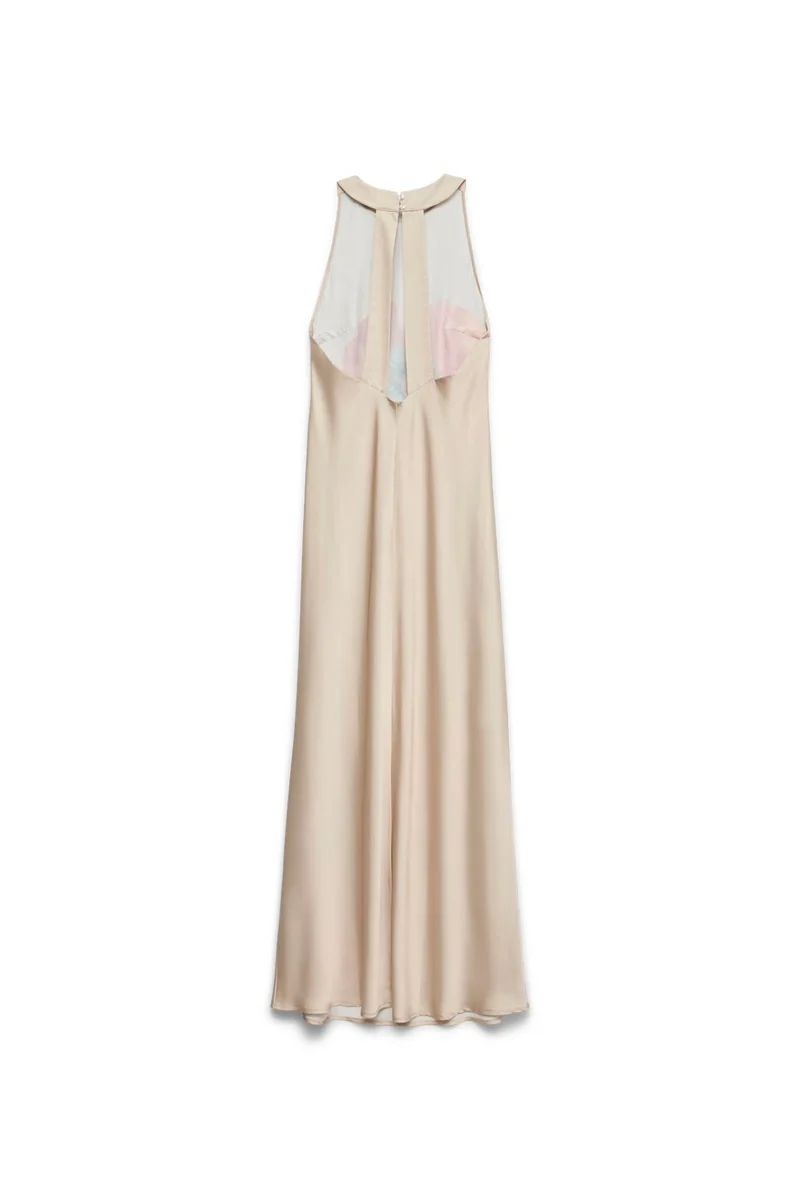 Vero Moda - Vmreba Hibisca Ankle Sl Dress - 4988246 Cement Hibisca Placement