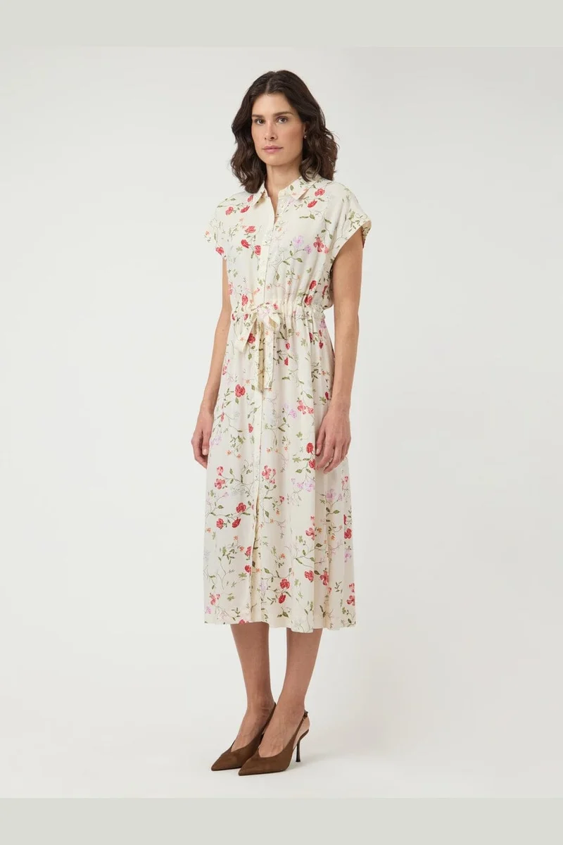 YAS - Yasasina Midi Belt Dress - 4970865 Pristine Botalia