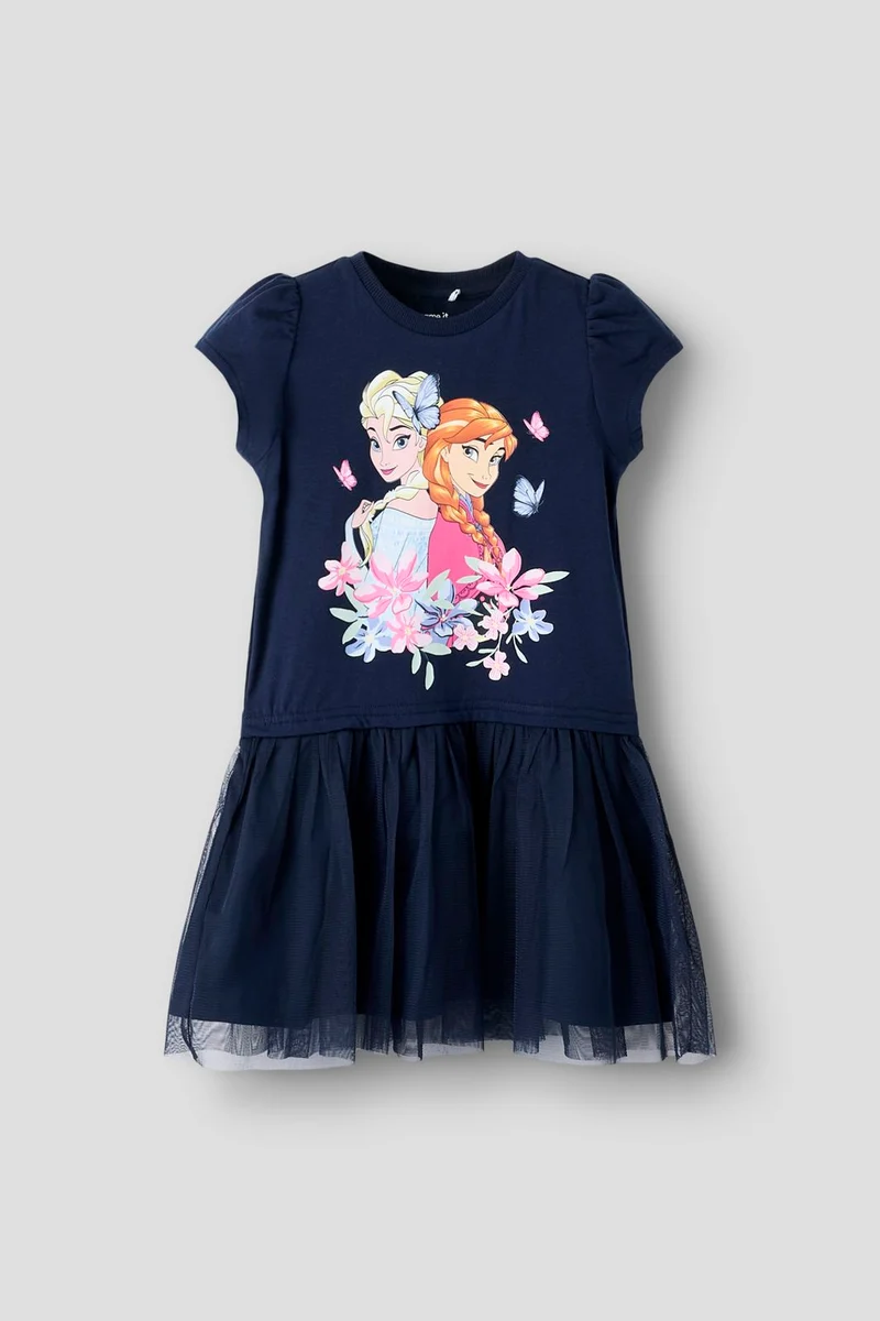 Name It - Nmfmemma Frozen Ss Tulle Dress Wdi - 4998579 Navy Blazer