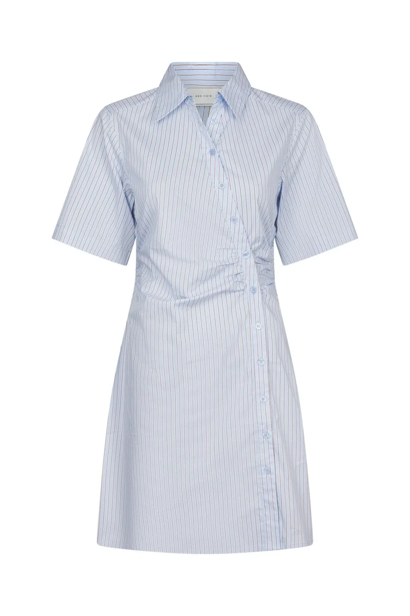 Neo Noir - Jas Stripe Shirt Dress 169489 - 145 - Light Blue