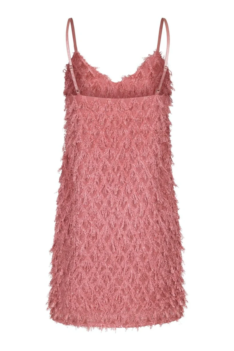 Neo Noir - Lilja Fringe Dress - Dusty Rose