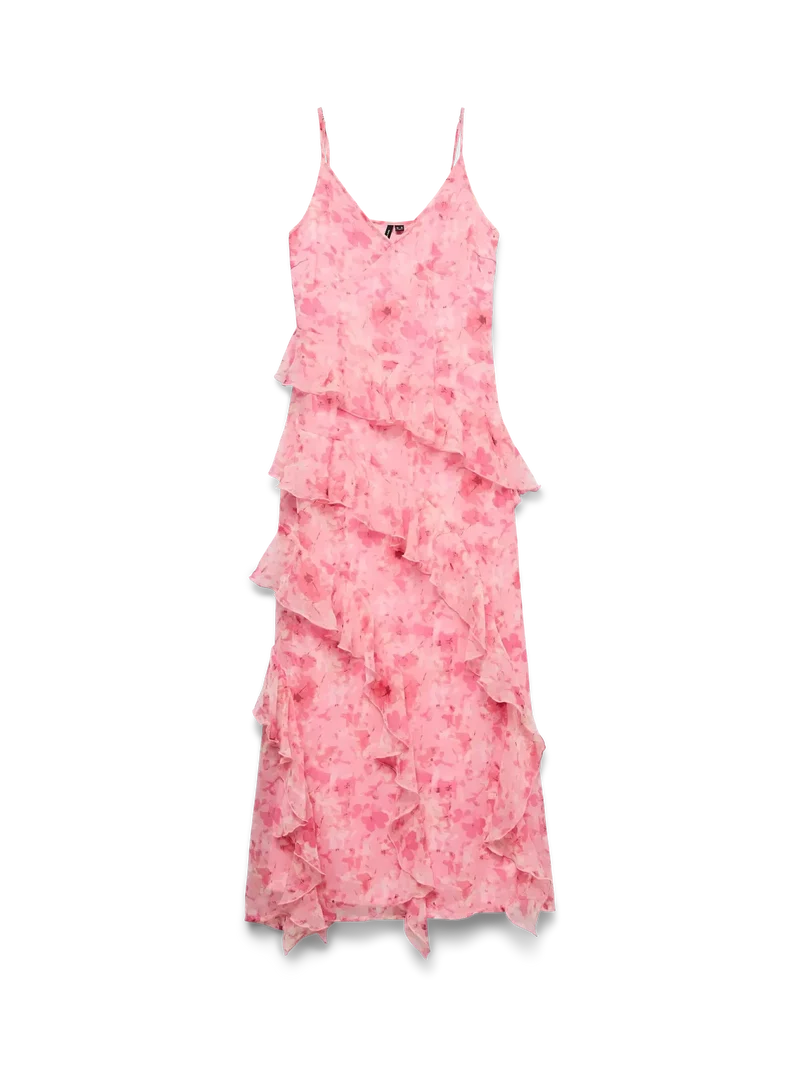 Vero Moda - Vmsmilla Sl Long Frill Dress - 5048321 Rose Shadow Sally
