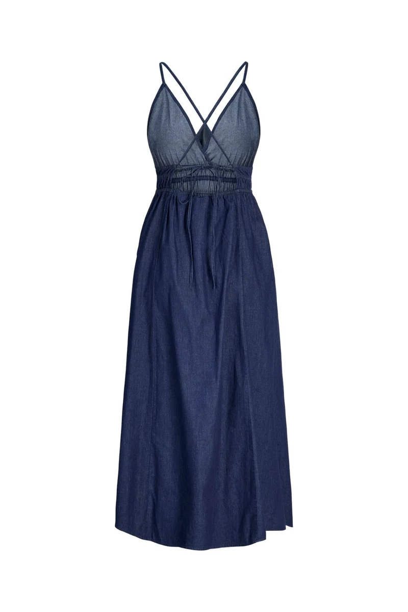 Jjxx - Jxdebby Chambrey Sl Dress - 4954872 Dark Blue Denim