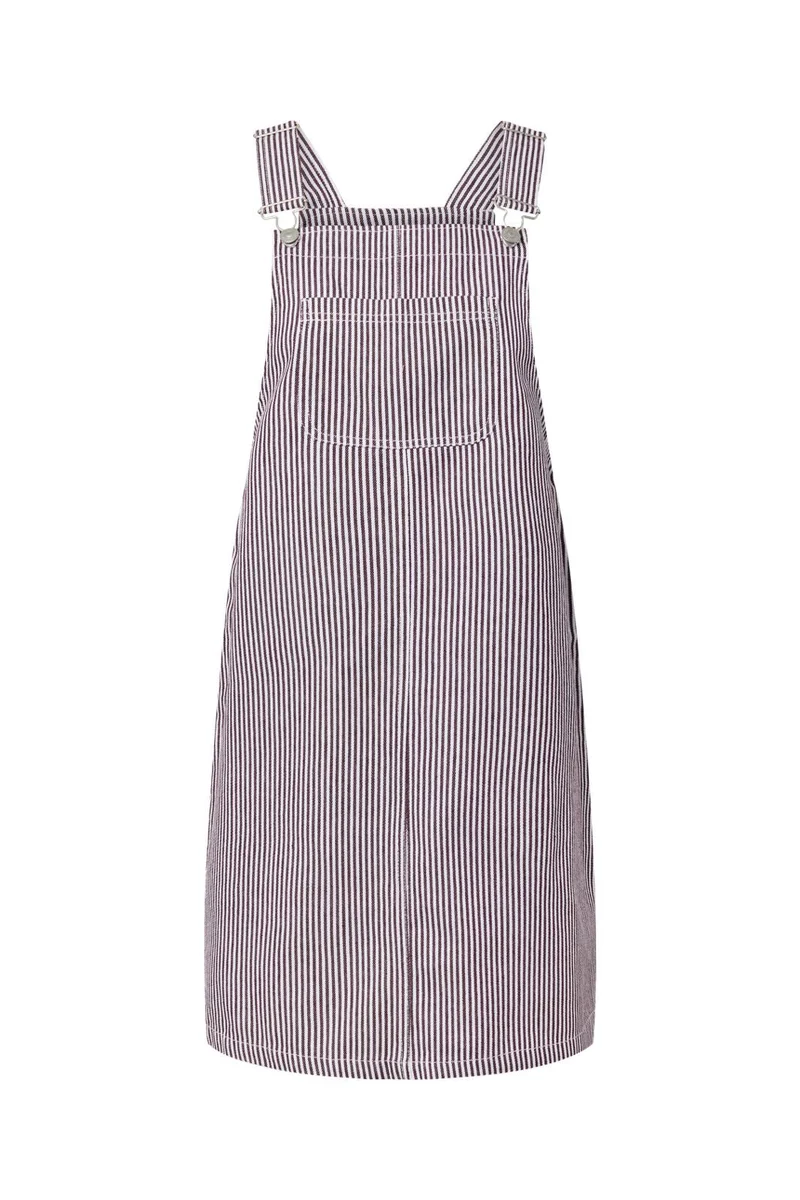 Pieces - Pcallo Dungaree Dress Fsy - 5105503 Winetasting Cloud Dancer