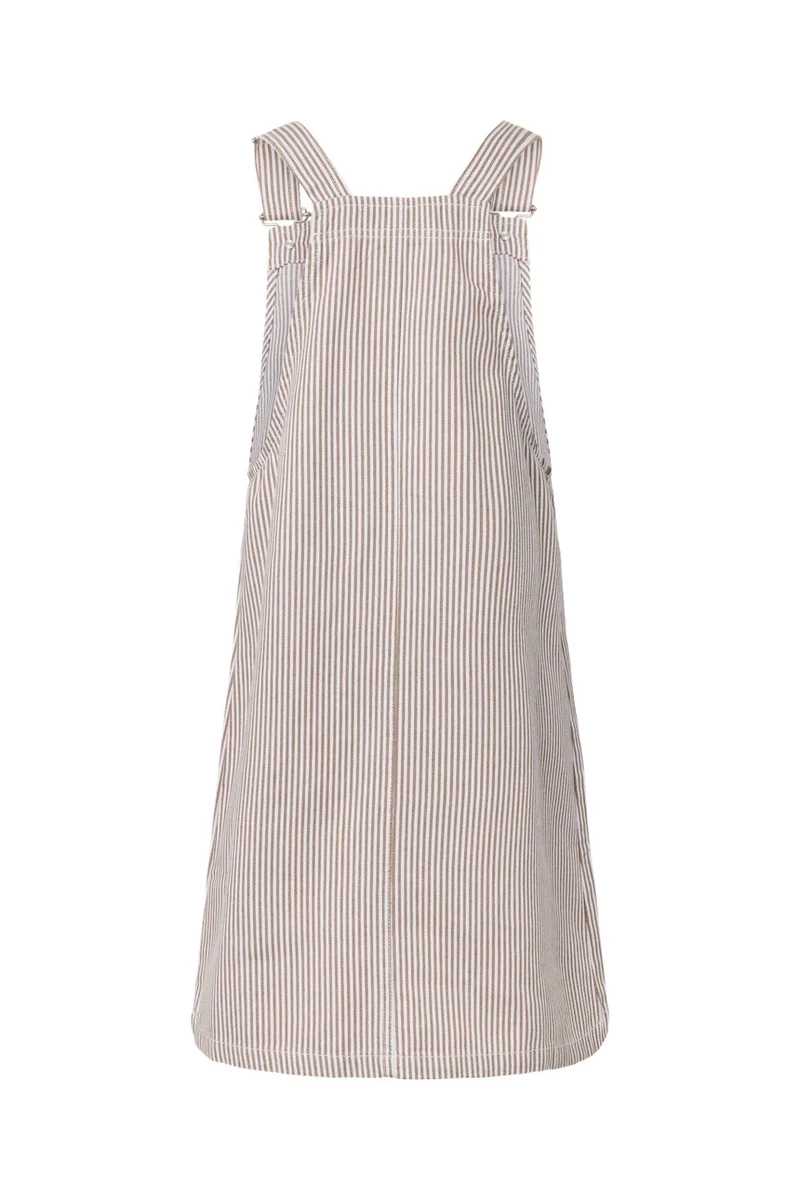 Pieces - Pcallo Dungaree Dress Fsy - 5105504 Greige Cloud Dancer