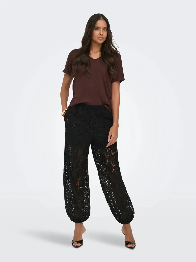JDY - Jdyjulia Lace Balloon Pant - 5101606 Black