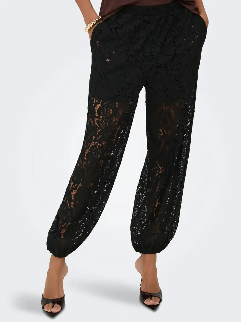 JDY - Jdyjulia Lace Balloon Pant - 5101606 Black