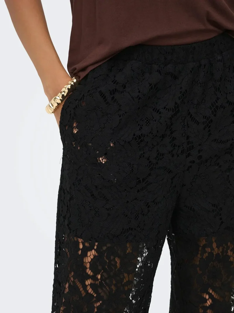 JDY - Jdyjulia Lace Balloon Pant - 5101606 Black