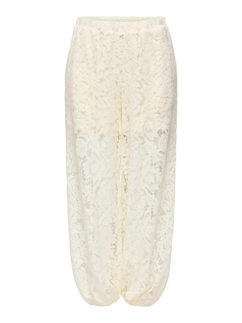 JDY - Jdyjulia Lace Balloon Pant - 5127283 Egret