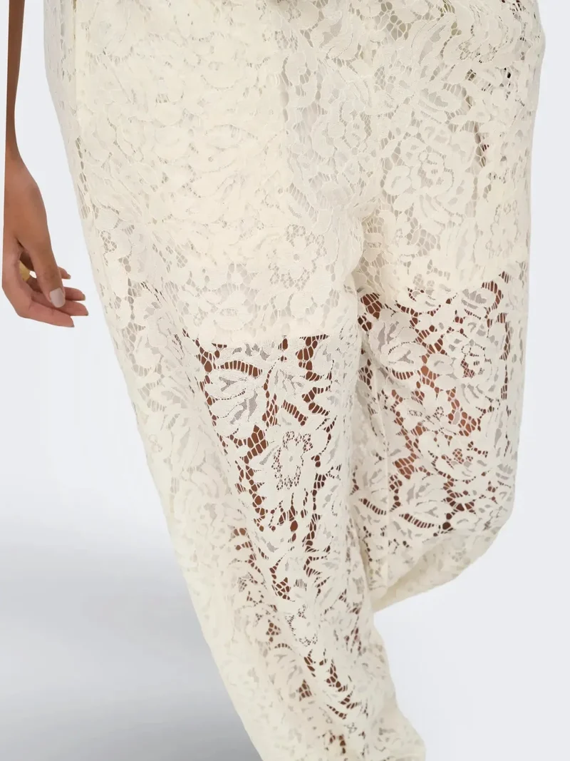 JDY - Jdyjulia Lace Balloon Pant - 5127283 Egret