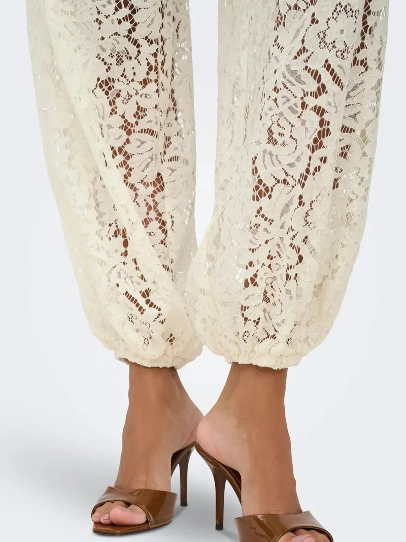 JDY - Jdyjulia Lace Balloon Pant - 5127283 Egret