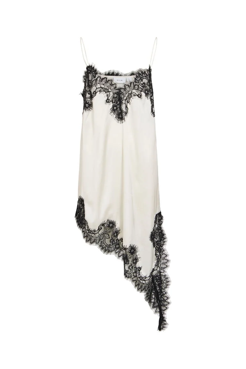 Vila - Vitone S/L Lace Dress - 5164864 Birch Black Lace
