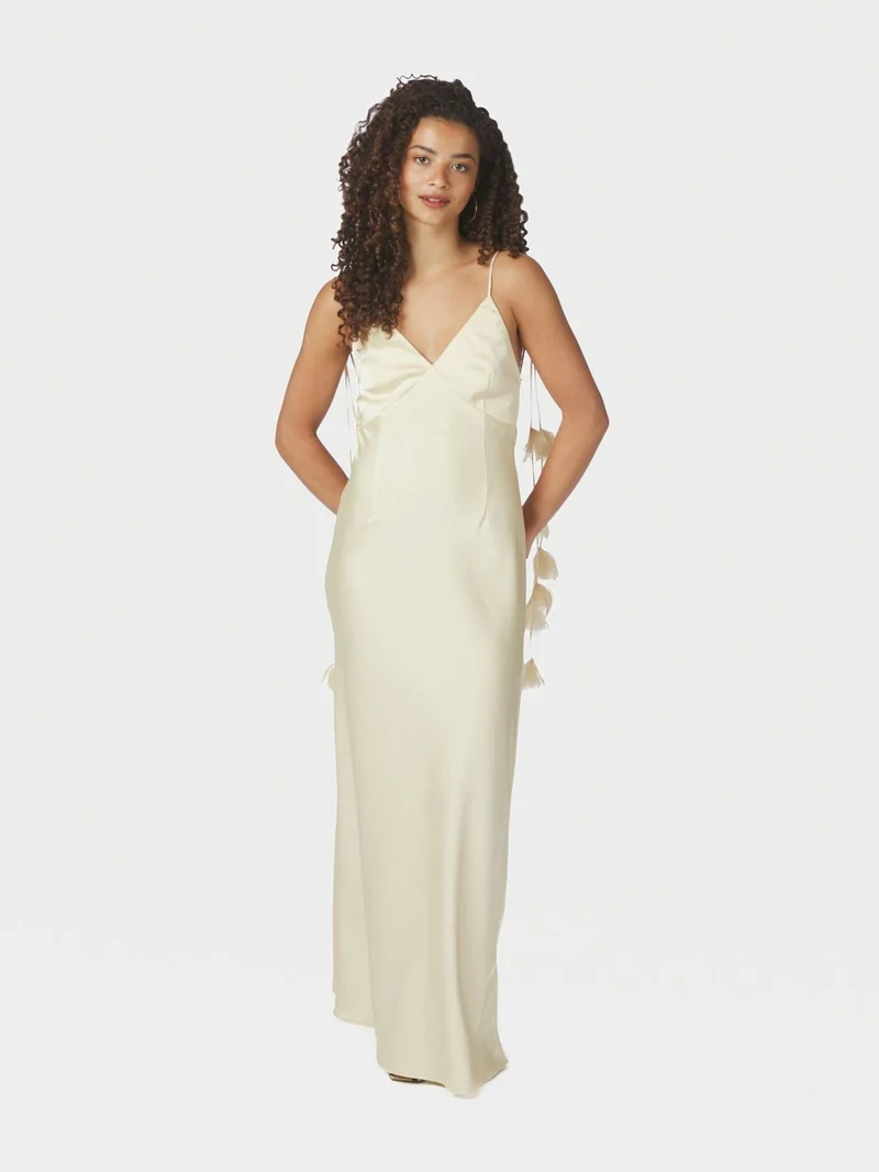 Neo Noir - Colly Heavy Sateen Dress 166978 - 191 - Light Yellow