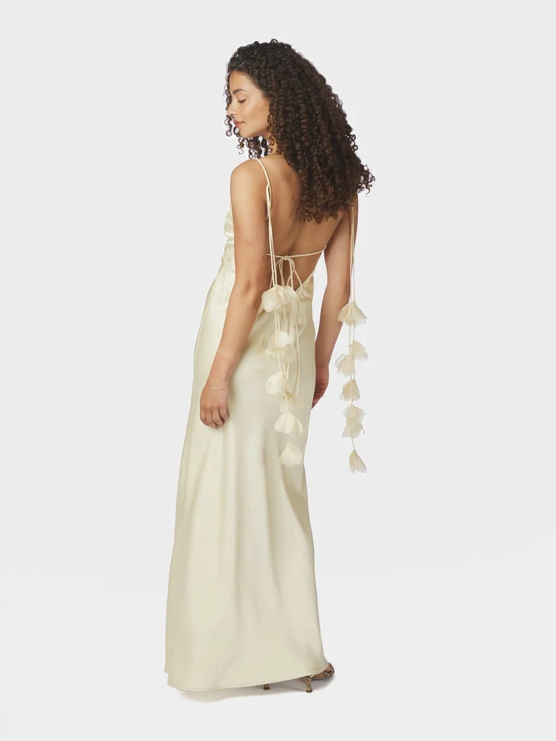 Neo Noir - Colly Heavy Sateen Dress 166978 - 191 - Light Yellow