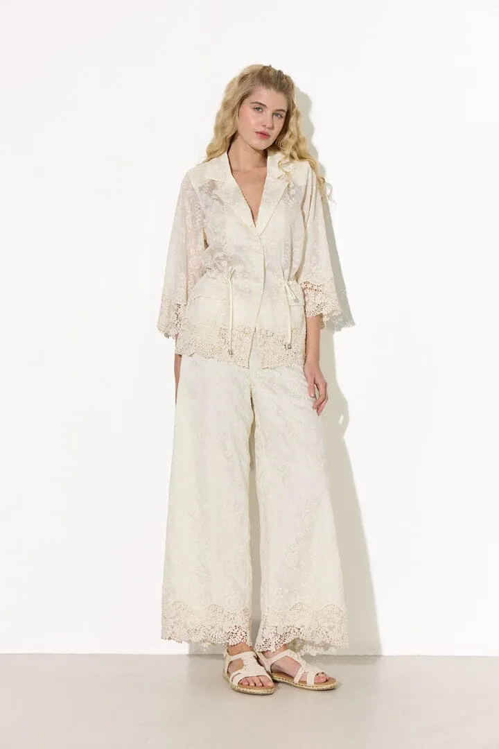 Hunkøn - Patty Lace Trousers 26325 - Cream