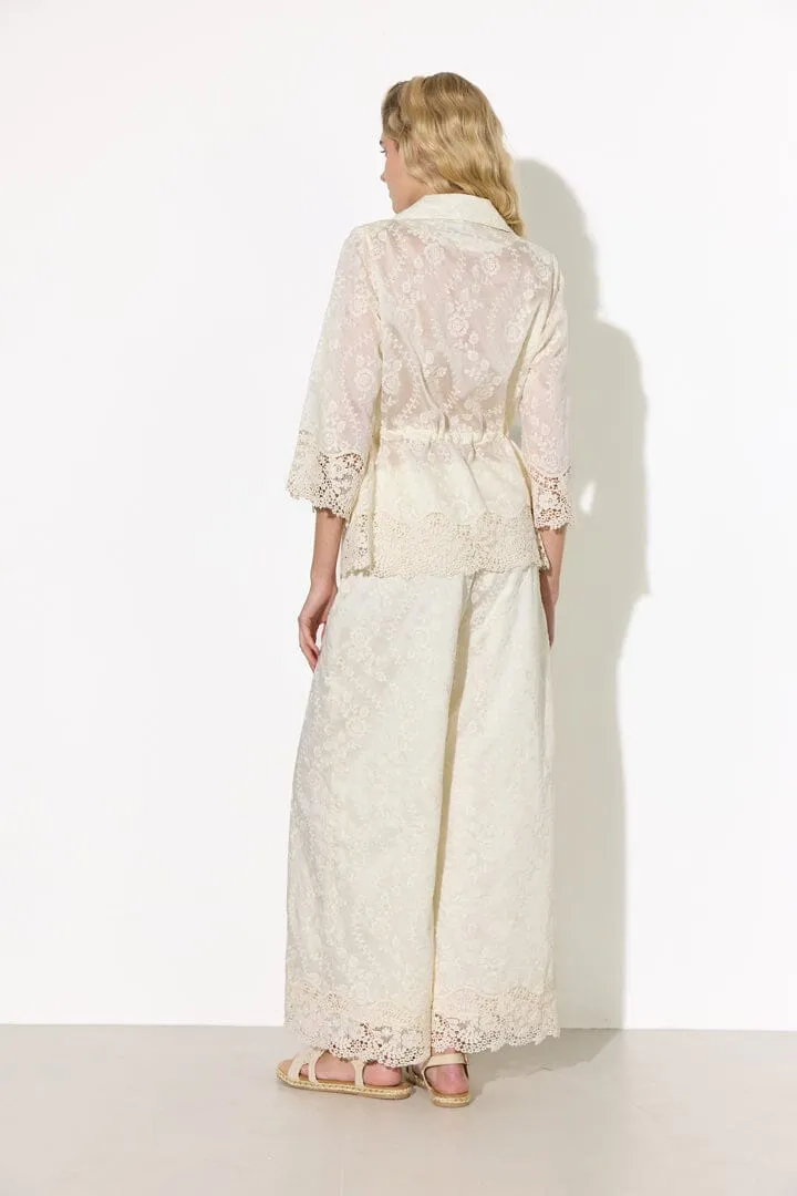 Hunkøn - Patty Lace Trousers 26325 - Cream