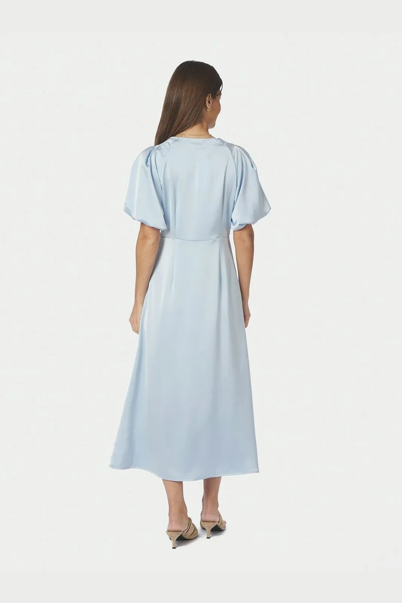 Neo Noir - Illana Heavy Sateen Dress 162521 - 145 - Light Blue