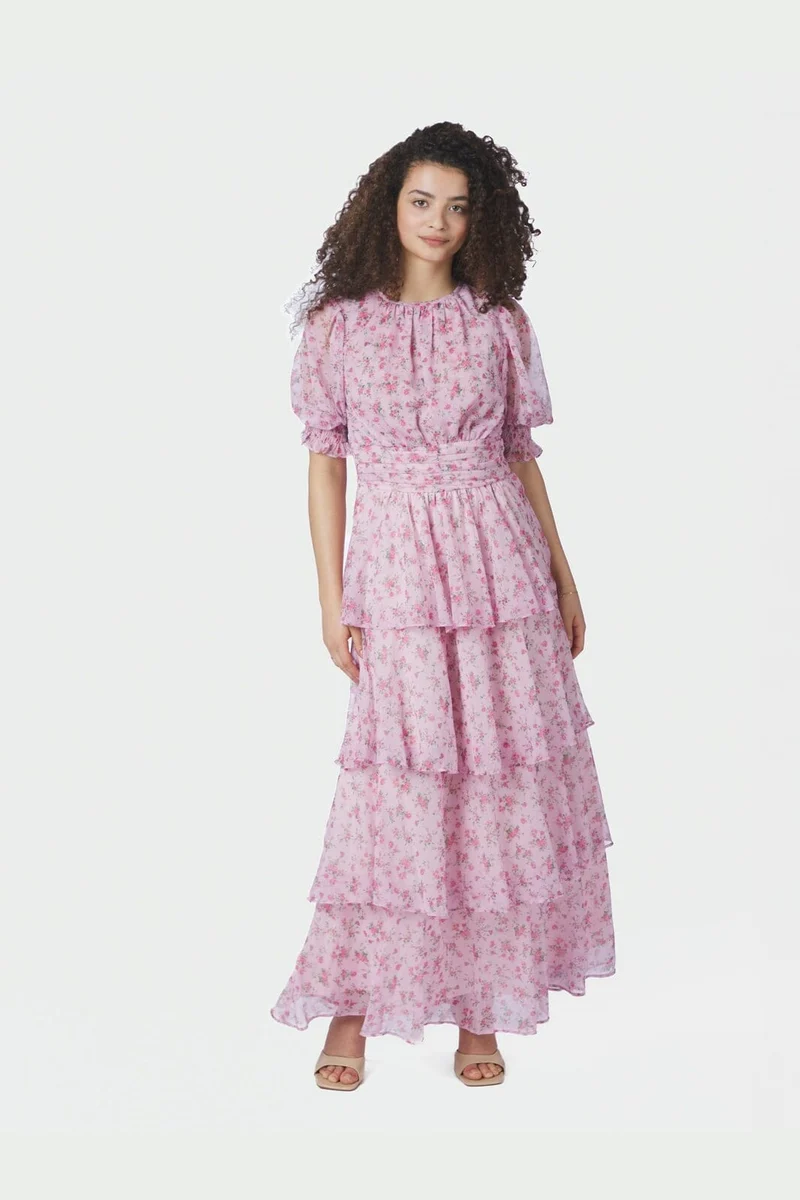 Neo Noir - Sable Meadow Printed Dress 167707 - 754 - Light Pink