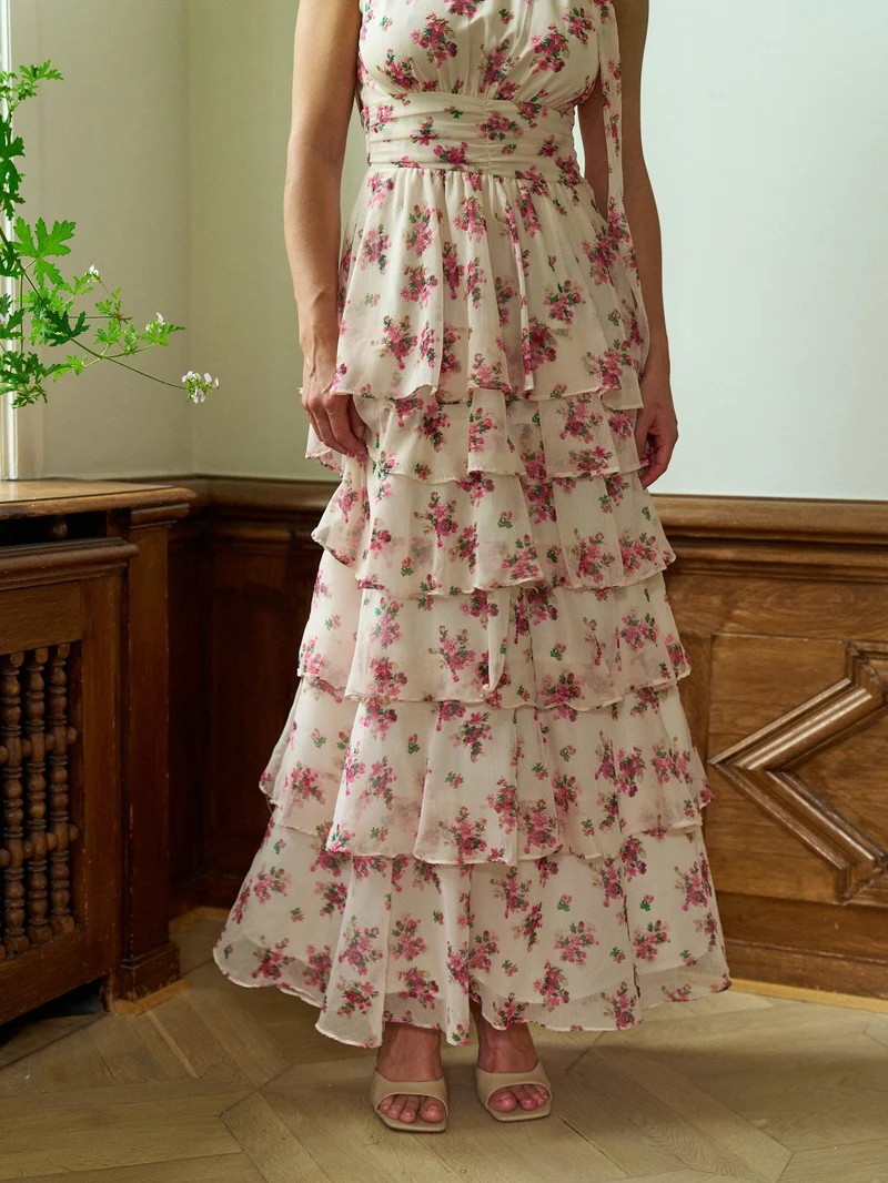 Neo Noir - Marli Amazing Chiffon Dress 167706 - 165 - Rose