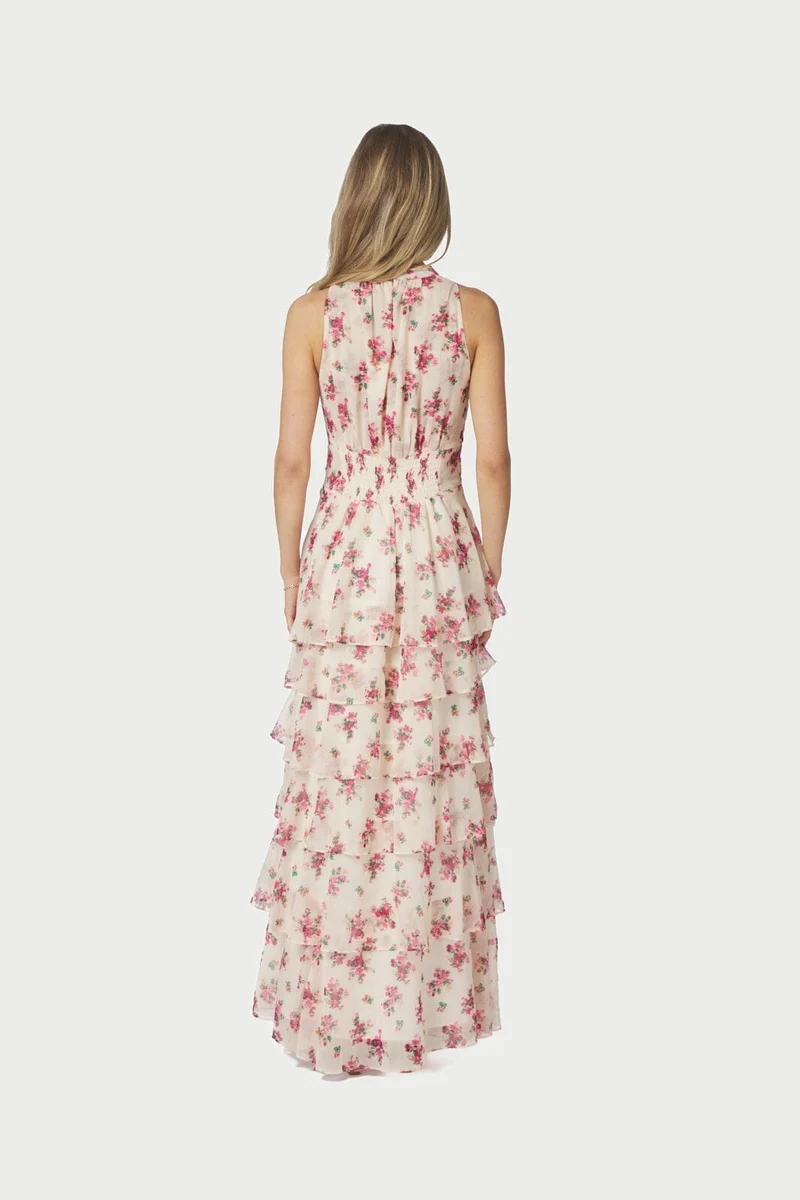 Neo Noir - Marli Amazing Chiffon Dress 167706 - 165 - Rose