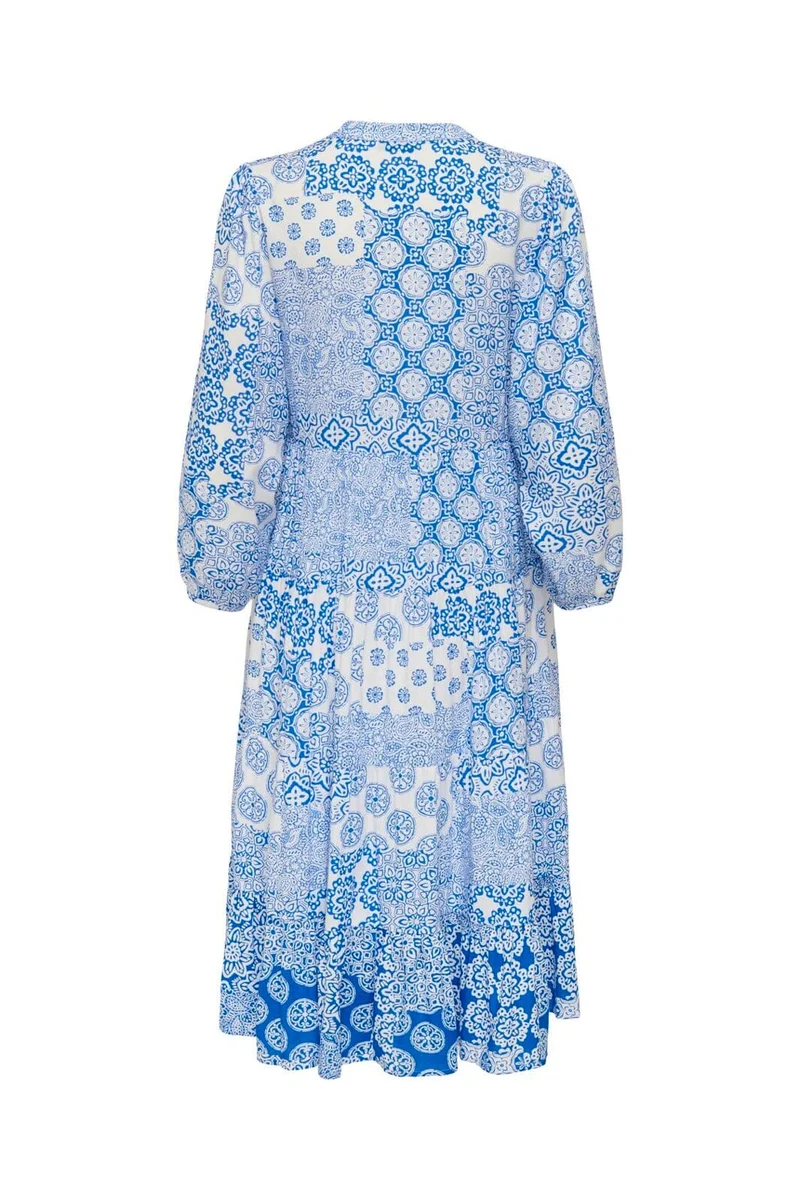 Only - Onlmilana 7/8 Dress - 4840490 Princess Blue Mix Graphic