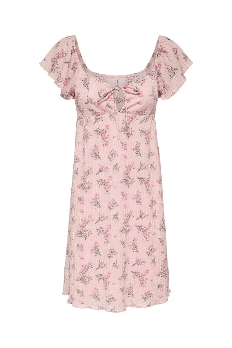Only - Onldua Frill Sleeve Dress - 5065813 Pale Lilac (Cindy) Floral Laurel Whreat