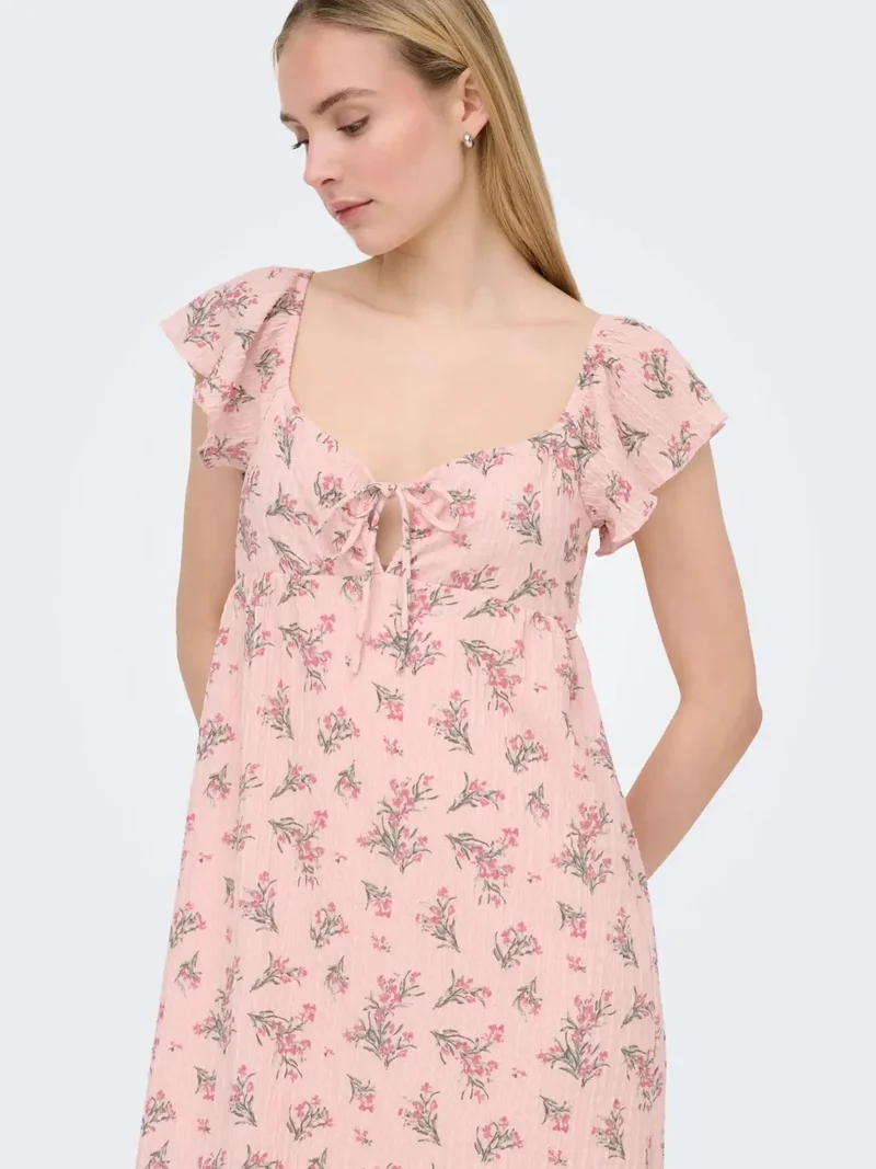 Only - Onldua Frill Sleeve Dress - 5065813 Pale Lilac (Cindy) Floral Laurel Whreat