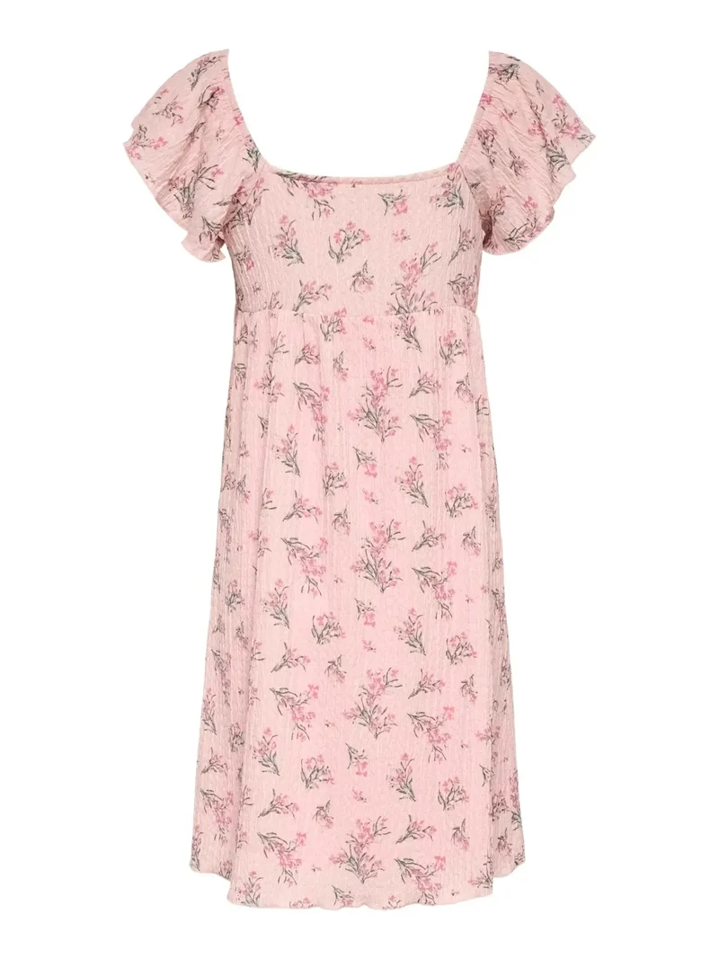 Only - Onldua Frill Sleeve Dress - 5065813 Pale Lilac (Cindy) Floral Laurel Whreat