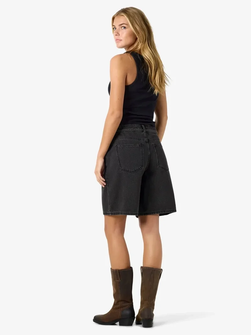 Noisy May - Nmmaisy Loose Shorts Az457Bl - 5070668 Black Denim