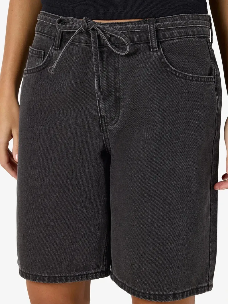 Noisy May - Nmmaisy Loose Shorts Az457Bl - 5070668 Black Denim