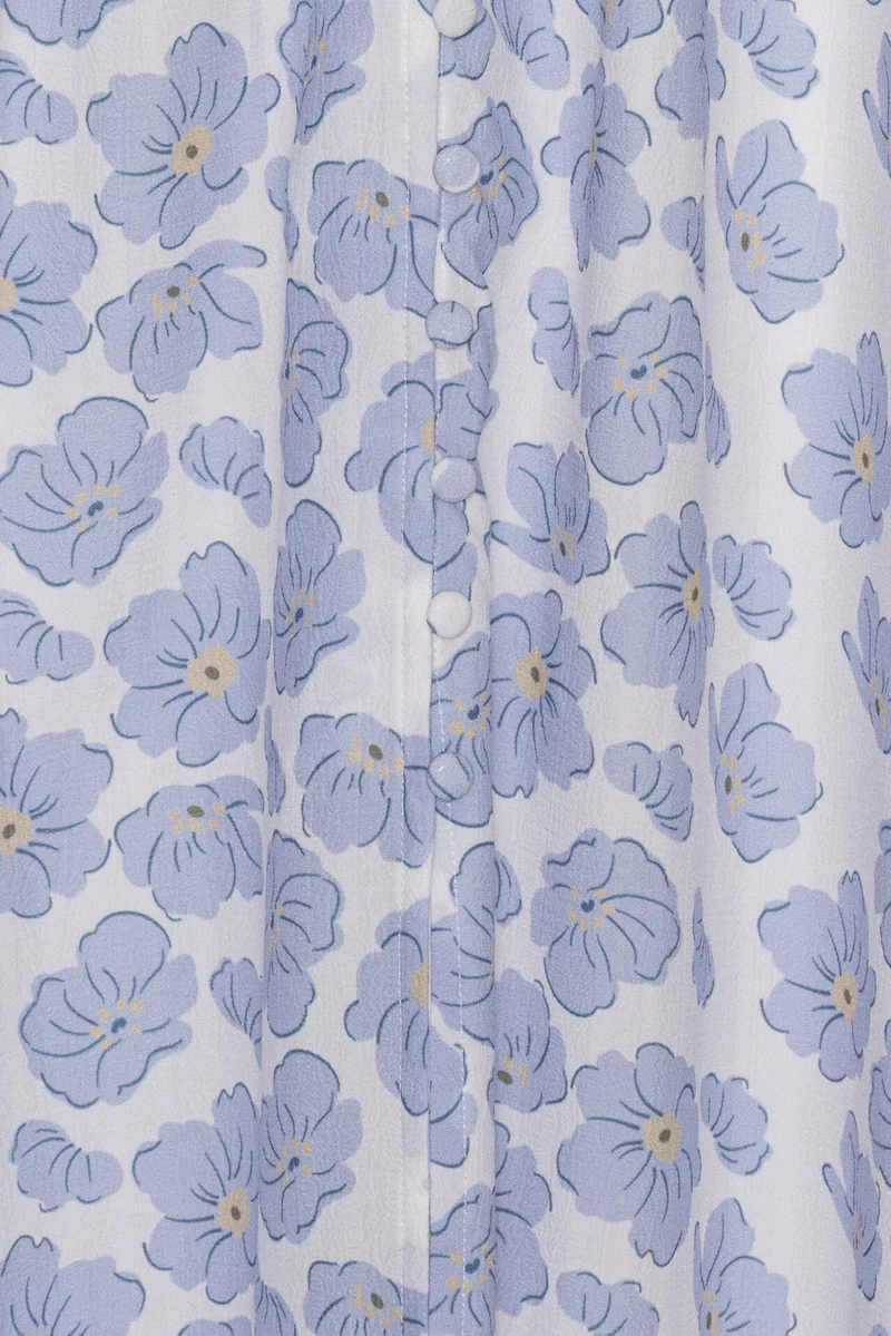 BYIC - Adelic Long Ss Dress - bdf Blue Dazzling Flower