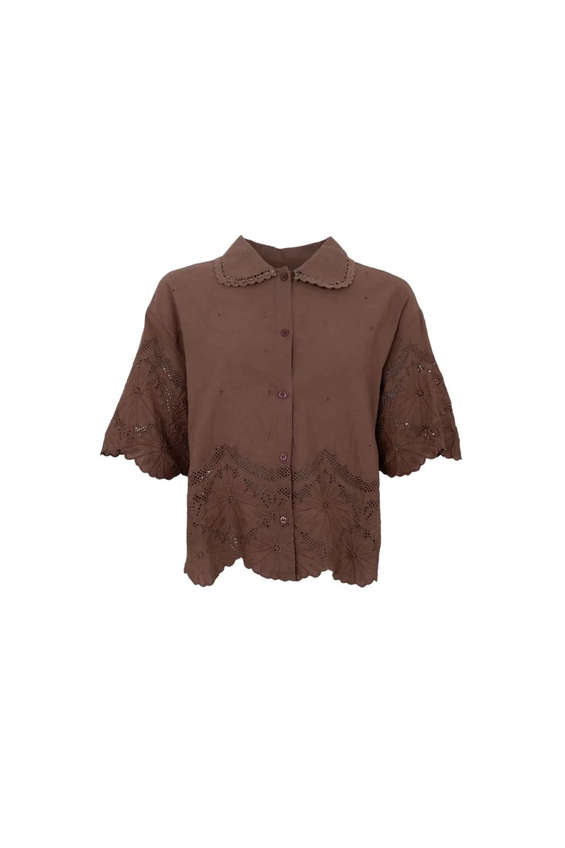 Black Colour - Bcagneta Lace Blouse 41135 - Espresso