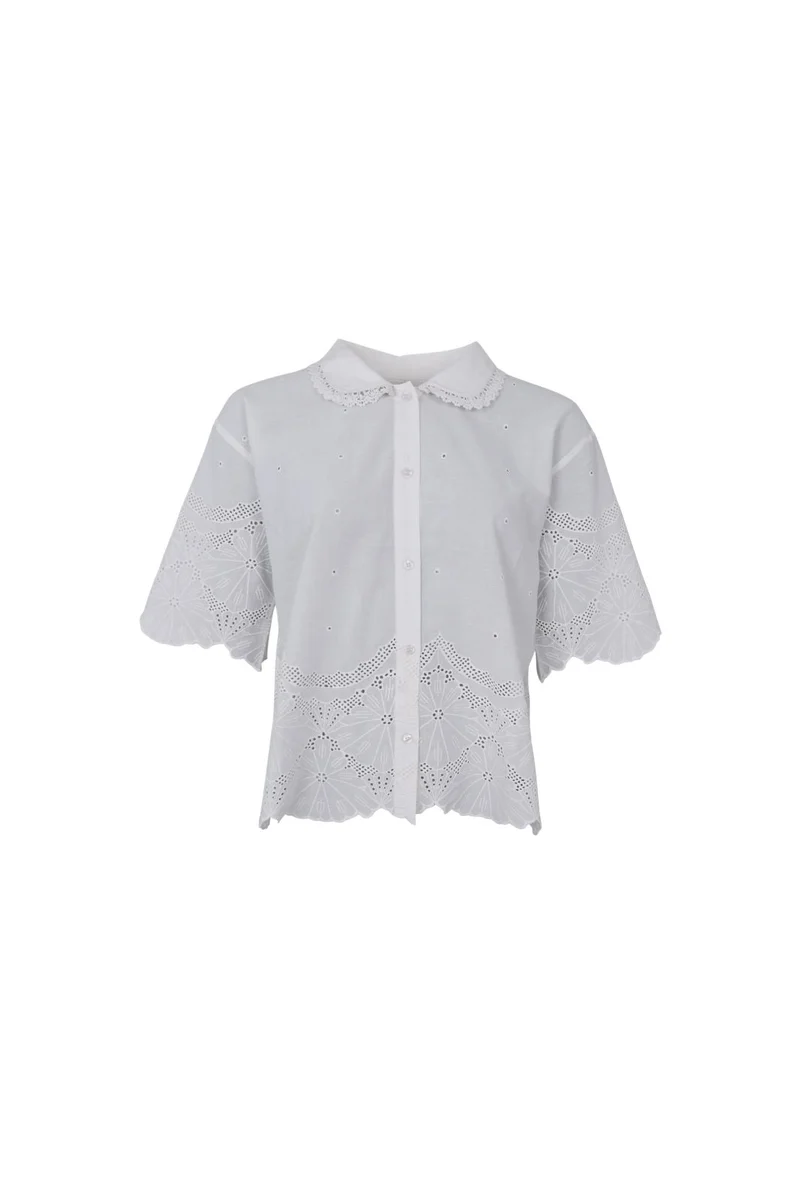 Black Colour - Bcagneta Lace Blouse 41135 - Off White