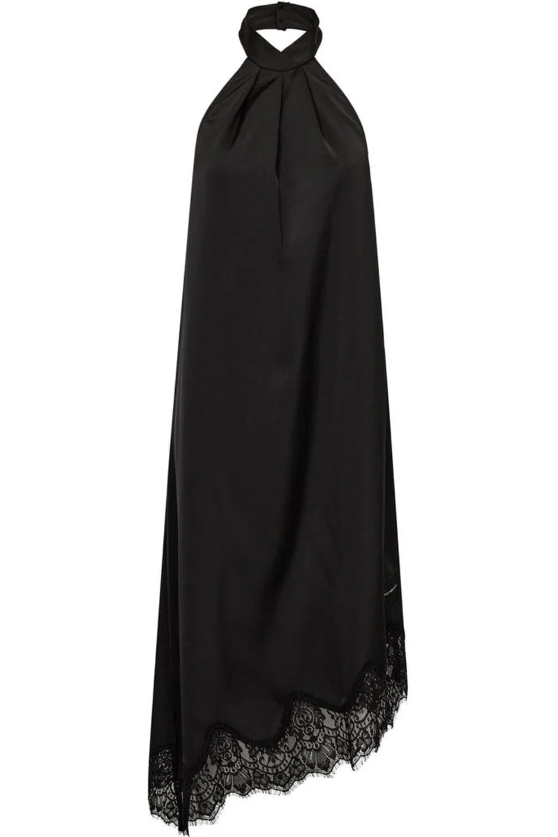 Haute L'Amitié - Naomi Asym Halter Dress HL10641 - Black