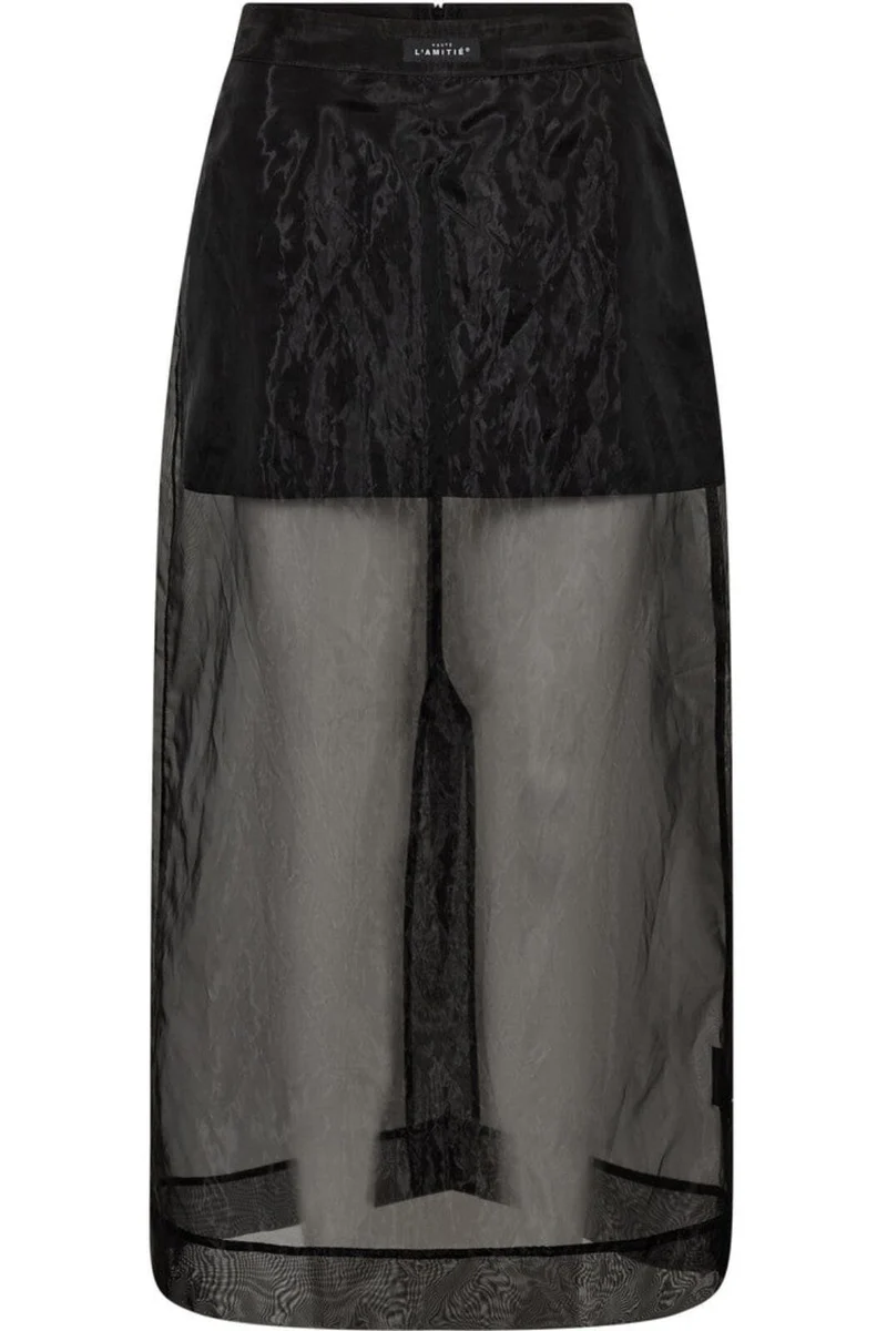 Haute L'Amitié - Organza Pencil Skirt HL10638 - Black