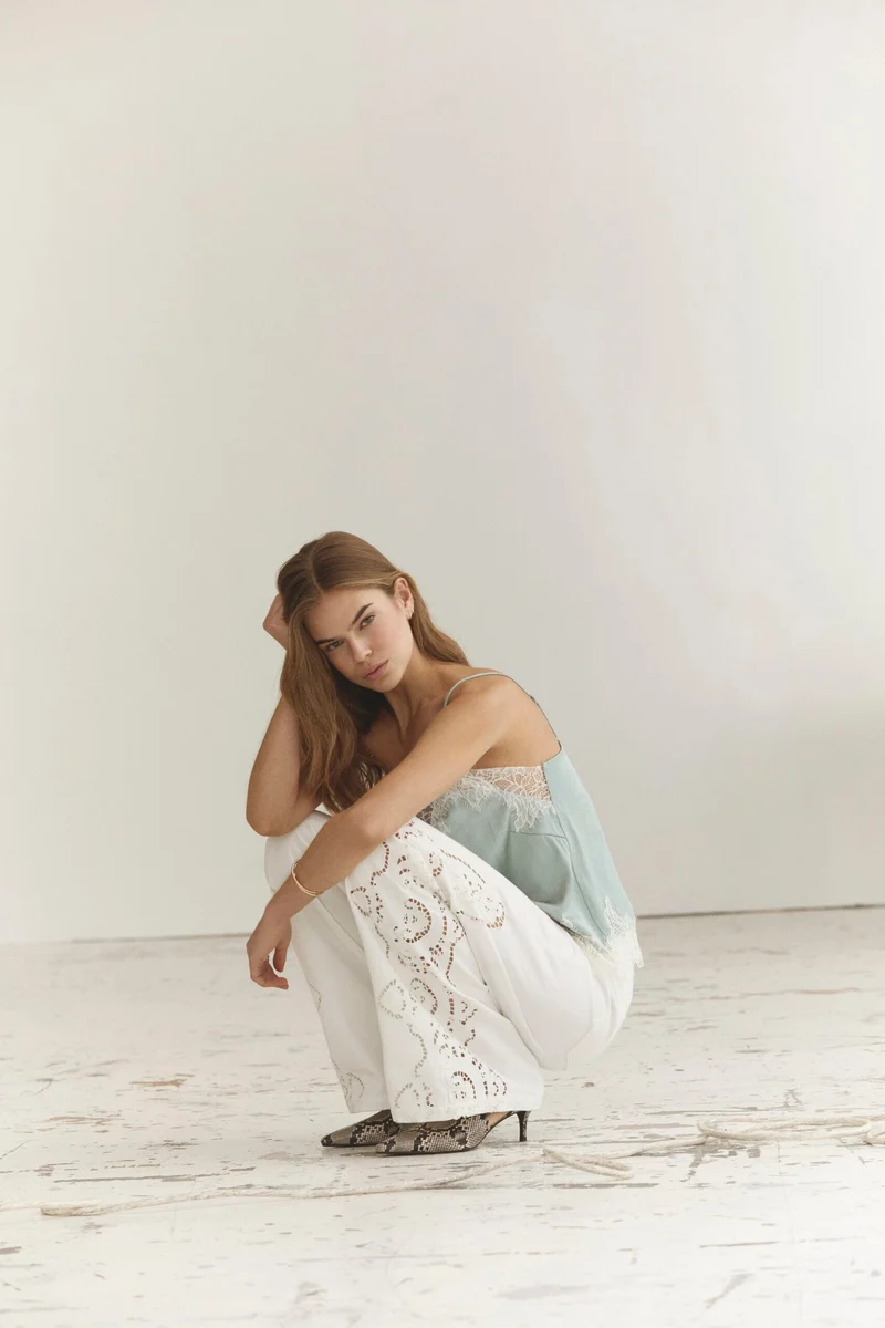 Co´Couture - Colettecc Embroidery Pant 40055 - 11 - Off White
