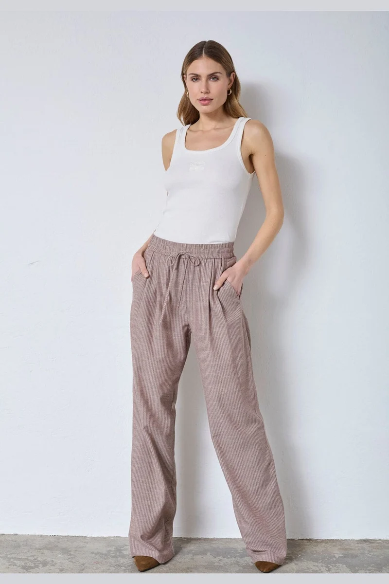 Co´Couture - Jihocc Stripe Pant 41180 - 46 - Brown